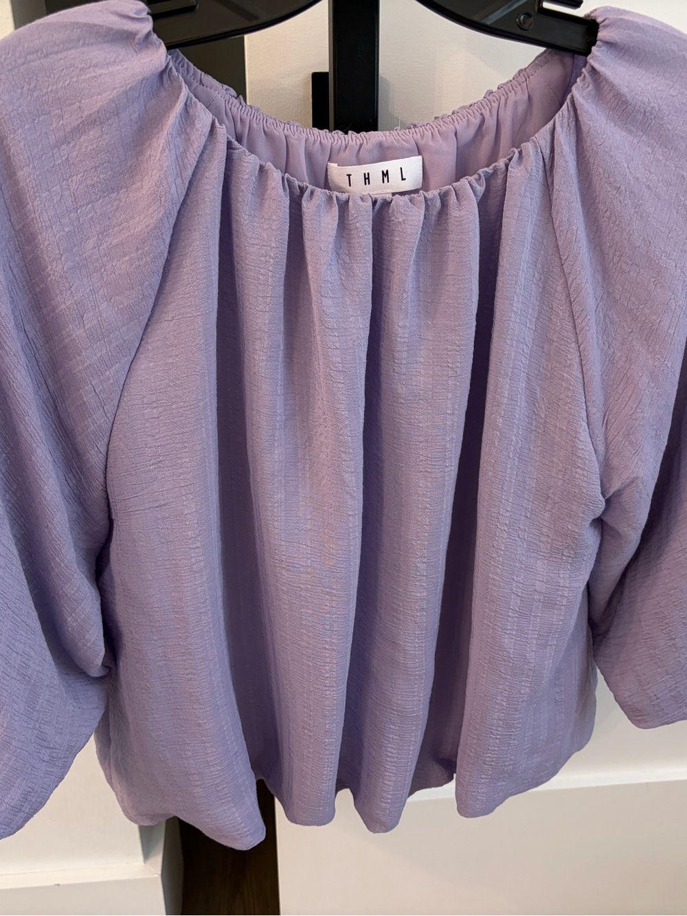 THML Lavender Peasant Blouse - Breezy Women's Top
